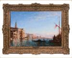 ZIEM Felix 1821-1911,Gondole devant l'embouchure du Grand Canal, Venise,1870,Fraysse FR 2022-09-22