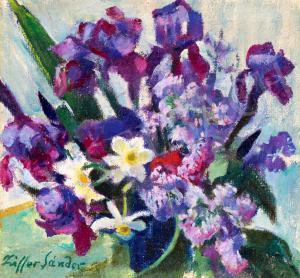 ZIFFER Sandor 1880-1962,Still-Life with Irises,Kieselbach HU 2022-12-20