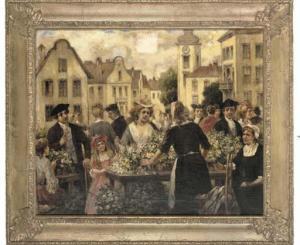 ZILCOWICZ G 1800-1800,THE FLOWER MARKET,Christie's GB 2007-03-07