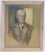 Zilinskis Eric Rudolfs 1912-1990,self portrait, Zilinskis was the Latv,Burstow and Hewett 2017-09-27