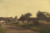ZILLEN Wilhelm 1824-1870,A woman strolling between farms,1865,Bruun Rasmussen DK 2018-10-01