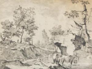 ZILOTTI Domenico Bernardo 1730-1780,Guida ad abbeverar la Pastoralla. Larmento e po,Bruun Rasmussen 2019-07-01