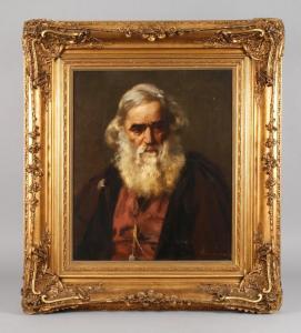 ZIMMERMANN A 1900-1900,Portrait eines bärtigen Herren ein in sich ruhende,Mehlis DE 2020-08-27
