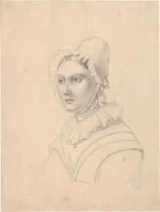 ZIMMERMANN Adolf Gottlob 1799-1859,Bildnis der Mathilde Kummer, Braut von Jul,1831,Galerie Bassenge 2022-12-01