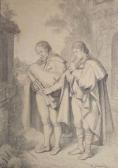ZIMMERMANN Adolf Gottlob 1799-1859,Zwei Pifferari in Rom, im Hintergrund die K,Auktionshaus Quentin 2004-04-24