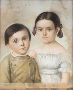 ZIMMERMANN Albert August 1808-1888,Portret rodzeństwa,1832,Sopocki Dom Aukcjny PL 2023-09-20