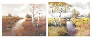 ZIMMERMANN Erich 1908-2007,5 Landschaften mit Birken,Auktionshaus Citynord DE 2021-04-22