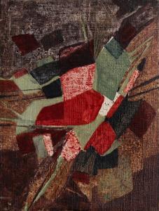 ZIMMERMANN Jacques 1929,Abstraction in Red and Green,1961,Ro Gallery US 2024-03-23