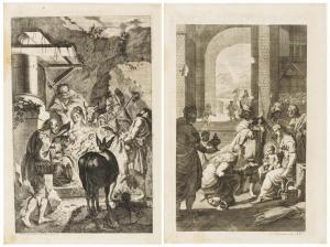 ZIMMERMANN Joseph Anton 1705-1797,2 Darstellungen der Heiligen Familie,1739,Wendl DE 2021-03-06