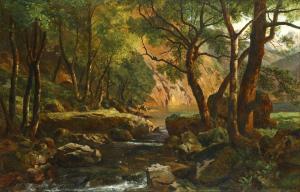 ZIMMERMANN Maximilian August 1811-1878,A wooded rocky gorge,Bonhams GB 2014-05-14