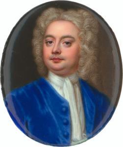 ZINCKE Christian Friedrich 1685-1767,Miniatur Portrait eines jungen Mannes mit hel,Galerie Bassenge 2022-12-01