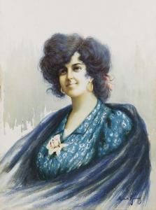 ZINI Umberto 1878-1964,Ritratto femminile,Finarte IT 2007-02-21