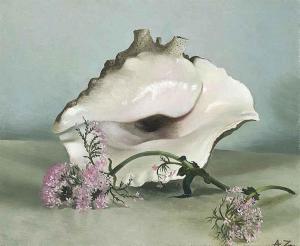 ZINKEISEN Anna Katrina 1901-1976,A conch shell and pinks,Christie's GB 2014-09-04