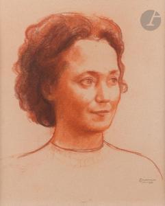 ZINOVIEV Alexandre 1889-1977,Portrait de femme,1944,Ader FR 2023-05-16