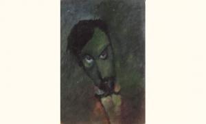 ZIUZIN Eduard 1900,Self-Portrait in Green,1968,MacDougall's GB 2005-11-28