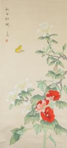 Ziyun Li,camellia flower and butterfly,888auctions CA 2019-04-11