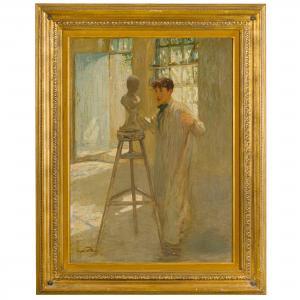 ZO Henri Achille 1873-1933,Scultore nell'atelier,Wannenes Art Auctions IT 2024-02-06