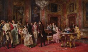ZOFFOLI Angelo 1860-1910,The Presentation to the Prospective Suitor,Sotheby's GB 2022-10-20