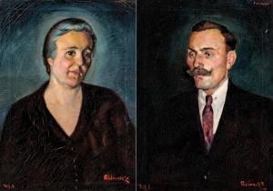 ZOLTáN Pohárnok 1905-1976,Portrait of a married couple,1927,Nagyhazi galeria HU 2020-12-08