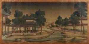 ZONGCANG ZHANG,pavillons et pagodes dans un jardin au ruisseau,Kapandji Morhange 2023-04-28