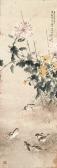 ZONGQIAN SHEN 1893-1973,Chrysanthemum and Sparrows,1940,Christie's GB 2006-05-29