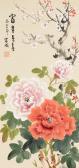 ZONGXIANG HAN 1912,Peonies and Plum Blossoms,1989,Bonhams GB 2018-12-18