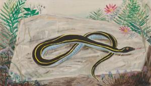 ZORACH Marguerite Thompson 1887-1968,Garter Snake on Rocks,Grogan & Co. US 2023-10-28