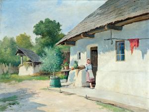 ZORKOCZY Gyula, Julius 1873-1932,Falusi udvaron,Nagyhazi galeria HU 2022-03-09