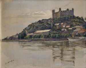 ZORN Salomon 1877,Pohľad na Bratislavský hrad,1910,Soga SK 2018-03-06