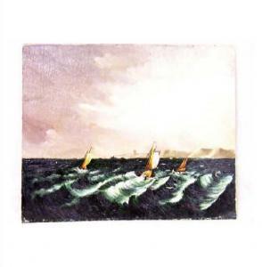 ZORZI Giordano 1929,Marine scene with sailing boats on choppy sea,1944,Jim Railton GB 2009-04-11