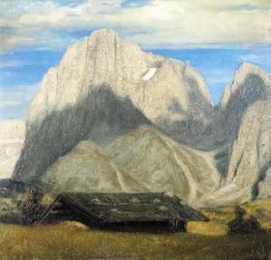 ZOTSCH Hans 1886-1957,Tiroler Almhütte in alpiner Landschaft,Palais Dorotheum AT 2020-02-27