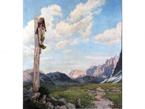 Zoula Gustave,An Alpine landscape with a wayside shrine,Capes Dunn GB 2010-02-23