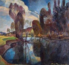 ZSÖGÖDI NAGY Imre 1893-1976,Flusslandschaft bei Zsögöd,1932,Auktionshaus Dr. Fischer DE 2021-05-14