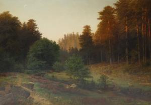 ZSCHIMMER Emil 1842-1917,Evening Sun,1872,Shapiro Auctions US 2023-06-15