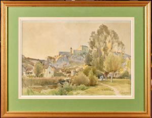 ZUBER Henri 1844-1909,Château de Mailly au soleil couchant,Osenat FR 2023-11-26