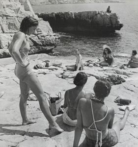 ZUBER Rene 1902-1979,Sur la plage, les congés payés,,c. 1936,Yann Le Mouel FR 2023-06-06