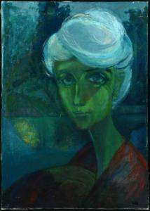 Zuber Willy 1920-1995,Frau mit grünem Gesicht,1959,Allgauer DE 2021-05-06