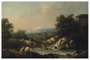 ZUCCARELLI Francesco 1702-1788,A river landscape with bathers,Christie's GB 2024-01-31