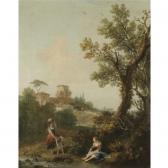 ZUCCARELLI Francesco,A WOODED RIVER LANDSCAPE WITH A BOY AND HIS MOTHER,Sotheby's 2008-04-24