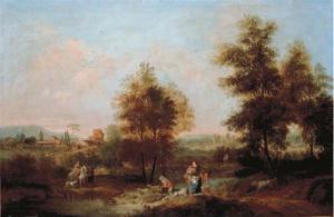 ZUCCARELLI Francesco,An extensive Italianate landscape with peasants an,1744,Christie's 2006-07-07