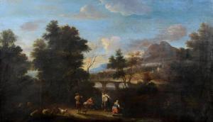 ZUCCARELLI Francesco 1702-1788,Pastorale au bord d’’une rivière,Hotel Des Ventes Mosan BE 2013-10-16