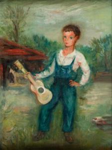 ZUCKER Jacques 1900-1981,Mały muzykant - Portret syna artysty,Desa Unicum PL 2017-03-30