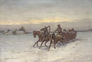 Zugmuntowicz Ignazy 1900-1900,A troika in the snow,Christie's GB 2006-11-30