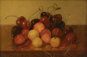 ZUILL Abbie Luella 1856-1921,STILL LIFE OF CHERRIES,Grogan & Co. US 2013-10-13