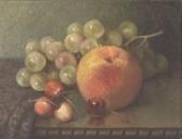 ZUILL Abbie Luella 1856-1921,STILL LIFE OF PEACH, CHERRIES AND GRAPES,Sloans & Kenyon US 2003-11-16