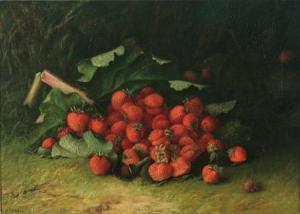 ZUILL Abbie Luella 1856-1921,Still Life of Strawberries on a Garden Floor,1894,Weschler's 2009-09-26