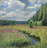 ZUKOWSKI Stanislaw 1873-1944,River through meadow,1938,Agra-Art PL 2011-06-12