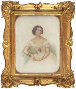 ZUMSANDE Josef 1806-1865,Bildnis einer jungen Dame im weißen Kleid,1853,Palais Dorotheum 2013-11-19