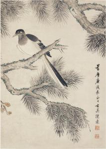 ZUN CHEN 1500-1600,Bird on a Pine Branch,1610,Sotheby's GB 2021-10-12