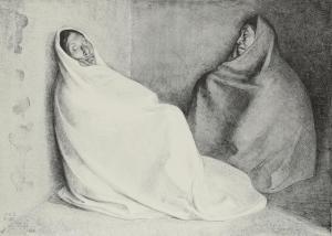 ZUNIGA Francisco 1912-1998,Dos Mujeres Sentadas, State II,1978,Ro Gallery US 2024-04-04